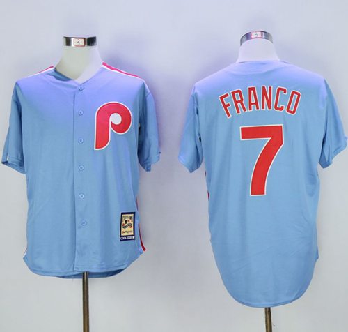 Phillies #7 Maikel Franco Light Blue Cooperstown Stitched MLB Jersey - Click Image to Close